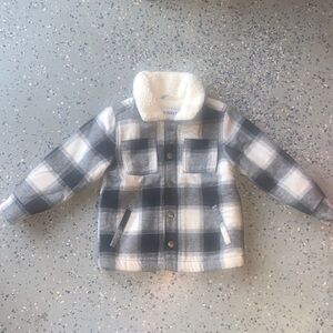 Old Navy Kids Checkered Sherpa  - Black and White